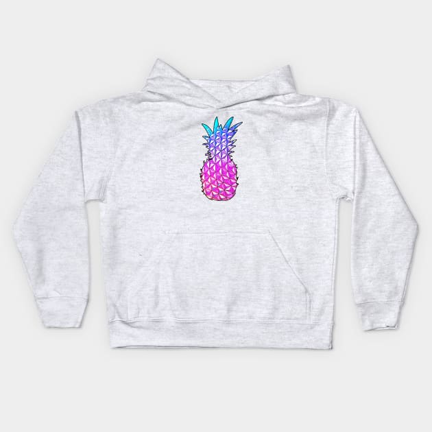 Pineapple Spaceship Earth Kids Hoodie by MPopsMSocks